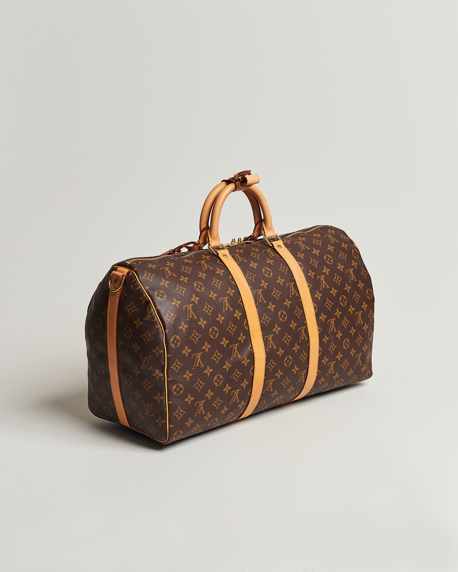 Homme | Louis Vuitton Pre-Owned Keepall Bandoulière 50 Bag Monogram | Louis Vuitton Pre-Owned | Keepall Bandoulière 50 Bag Monogram