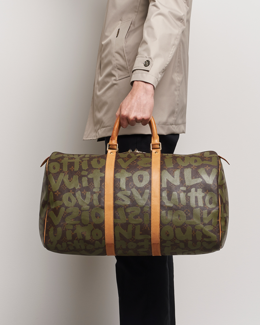 Homme | Louis Vuitton Pre-Owned Keepall 50 Bag Graffiti | Louis Vuitton Pre-Owned | Keepall 50 Bag Graffiti