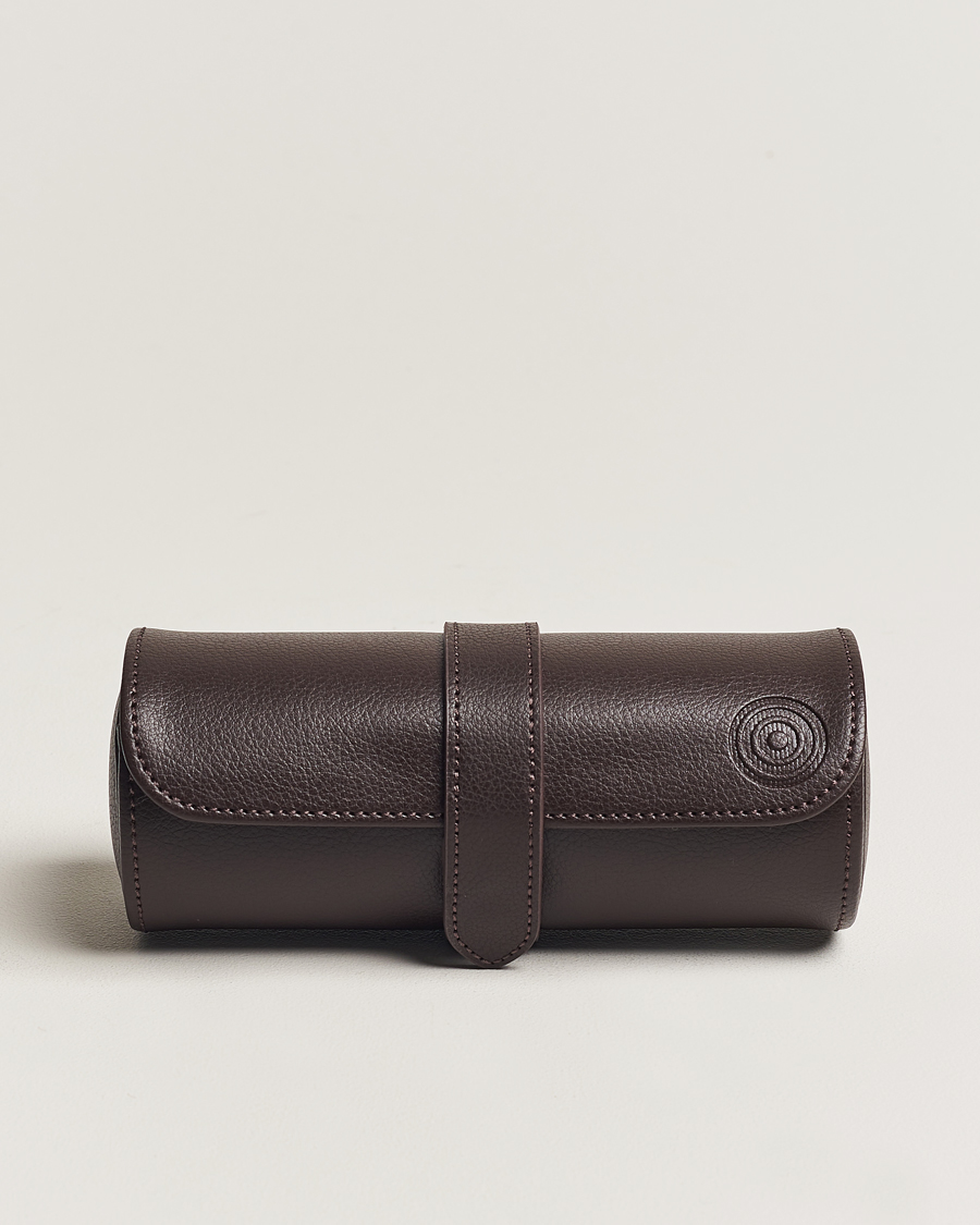 Heren | WOLF WM Brown Triple Watch Roll Tweed Brown | WOLF | WM Brown Triple Watch Roll Tweed Brown