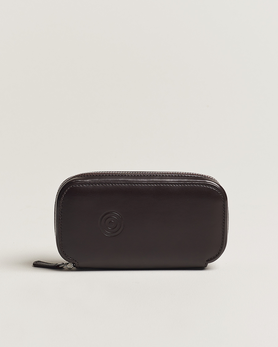 Heren | WOLF WM Brown 2 Piece Watch Zip-Case Tweed Brown | WOLF | WM Brown 2 Piece Watch Zip-Case Tweed Brown