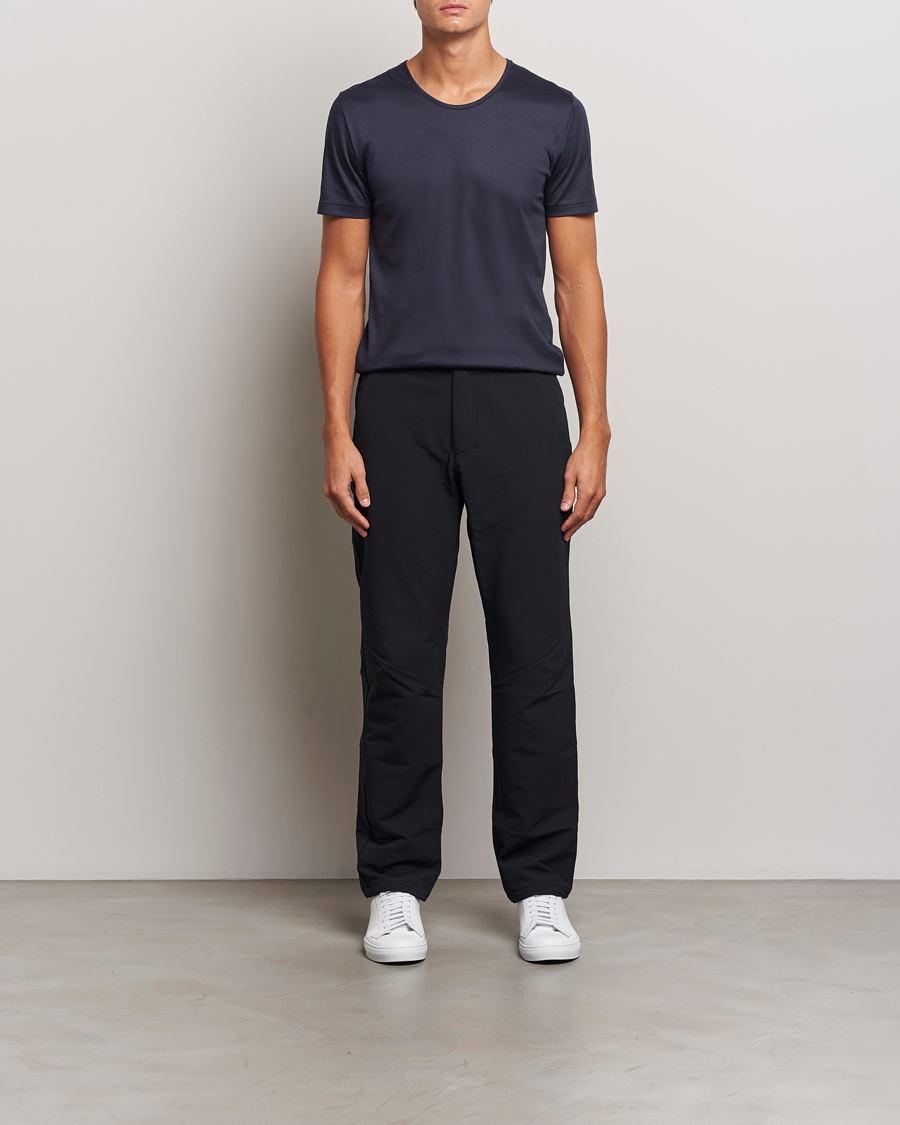Heren | T-shirts | Zimmerli of Switzerland | Sea Island Cotton Crew Neck T-shirt Navy