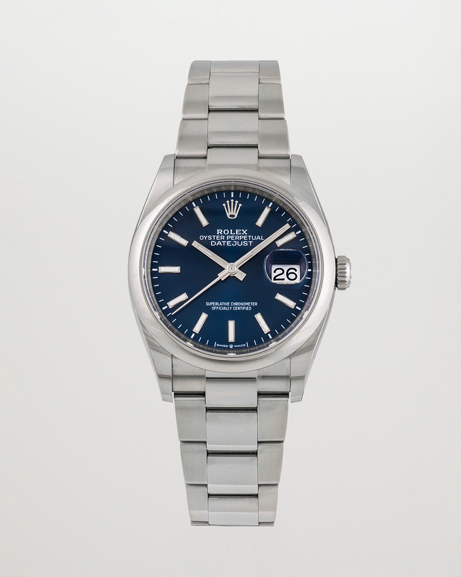 Heren | Rolex Pre-Owned Datejust Blue 126200 Silver | Rolex Pre-Owned | Datejust Blue 126200 Silver