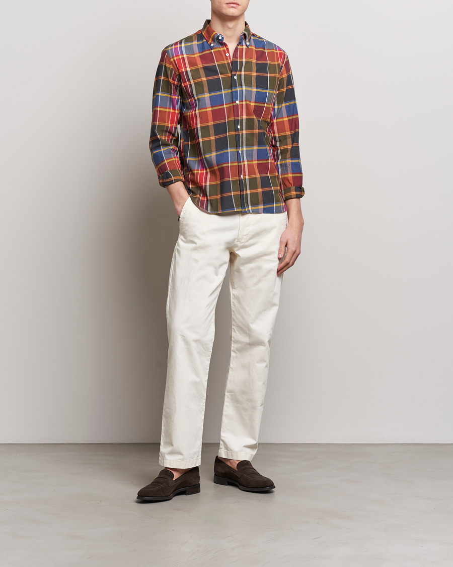 Heren | Overhemden | BEAMS PLUS | Button Down Madras Shirt Red Check