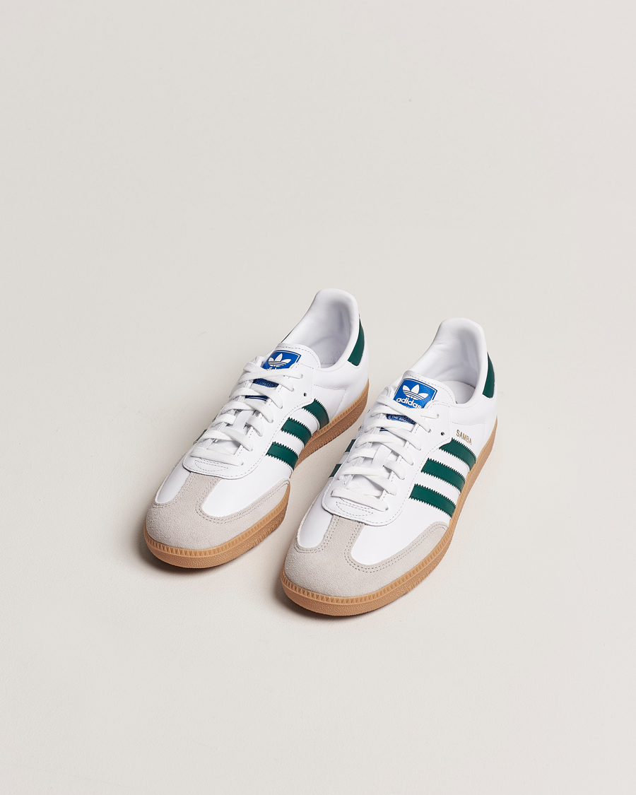 Homme | adidas Originals Samba OG Sneaker White/Green | adidas Originals | Samba OG Sneaker White/Green