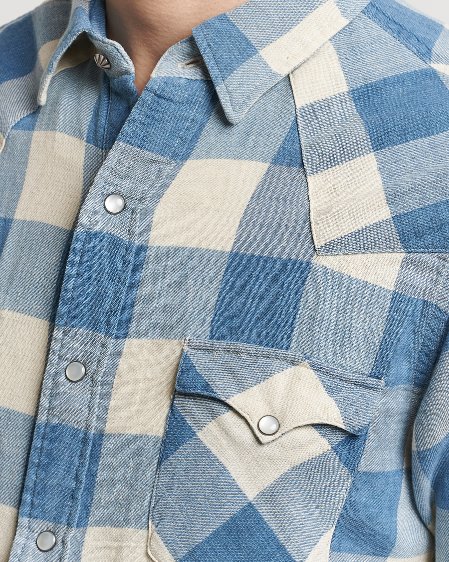 Homme | Chemises | RRL | Buffalo Western Shirt Indigo/Cream Check