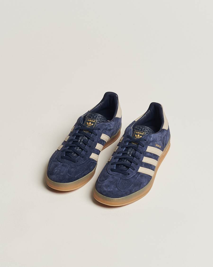 Heren | adidas Originals Gazelle Indoor Sneaker Blue/Beige | adidas Originals | Gazelle Indoor Sneaker Blue/Beige