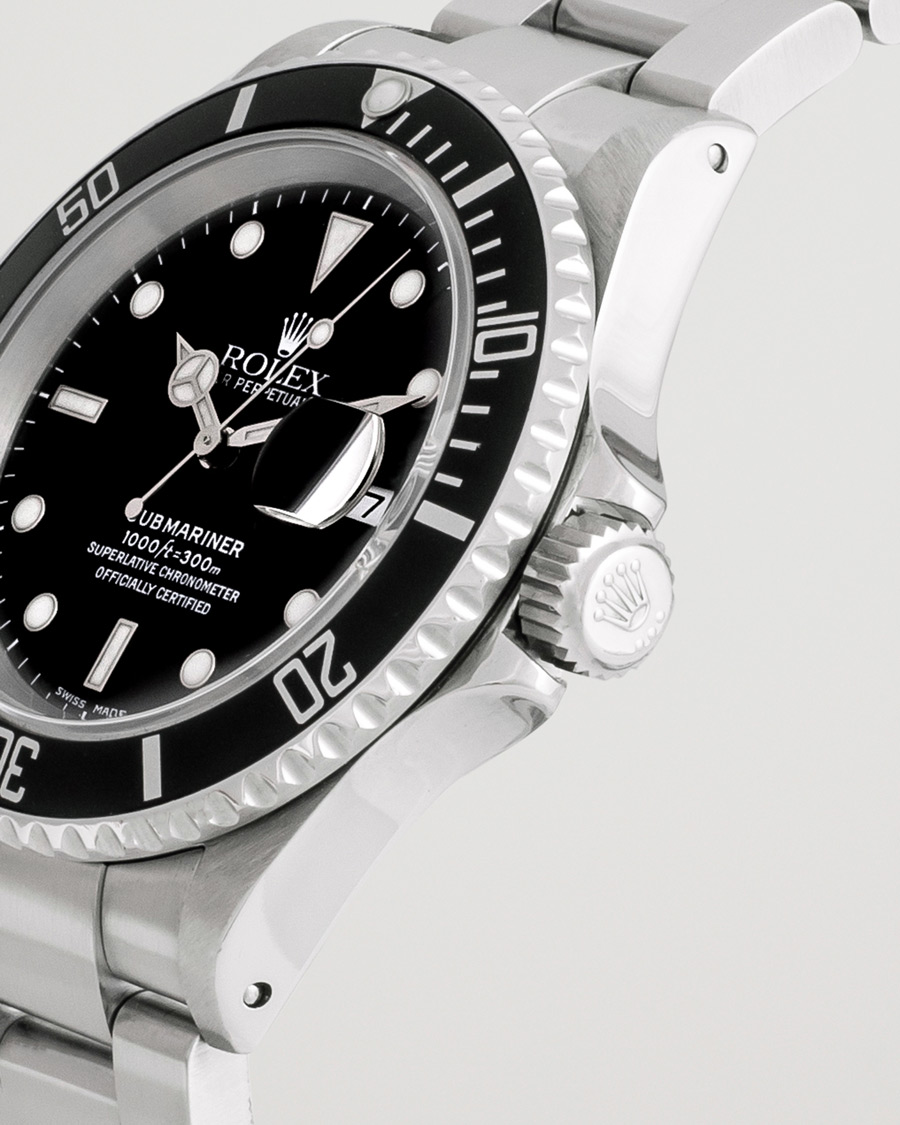 Heren | Rolex Pre-Owned Submariner 16610 Oyster Perpetual Silver | Rolex Pre-Owned | Submariner 16610 Oyster Perpetual Silver