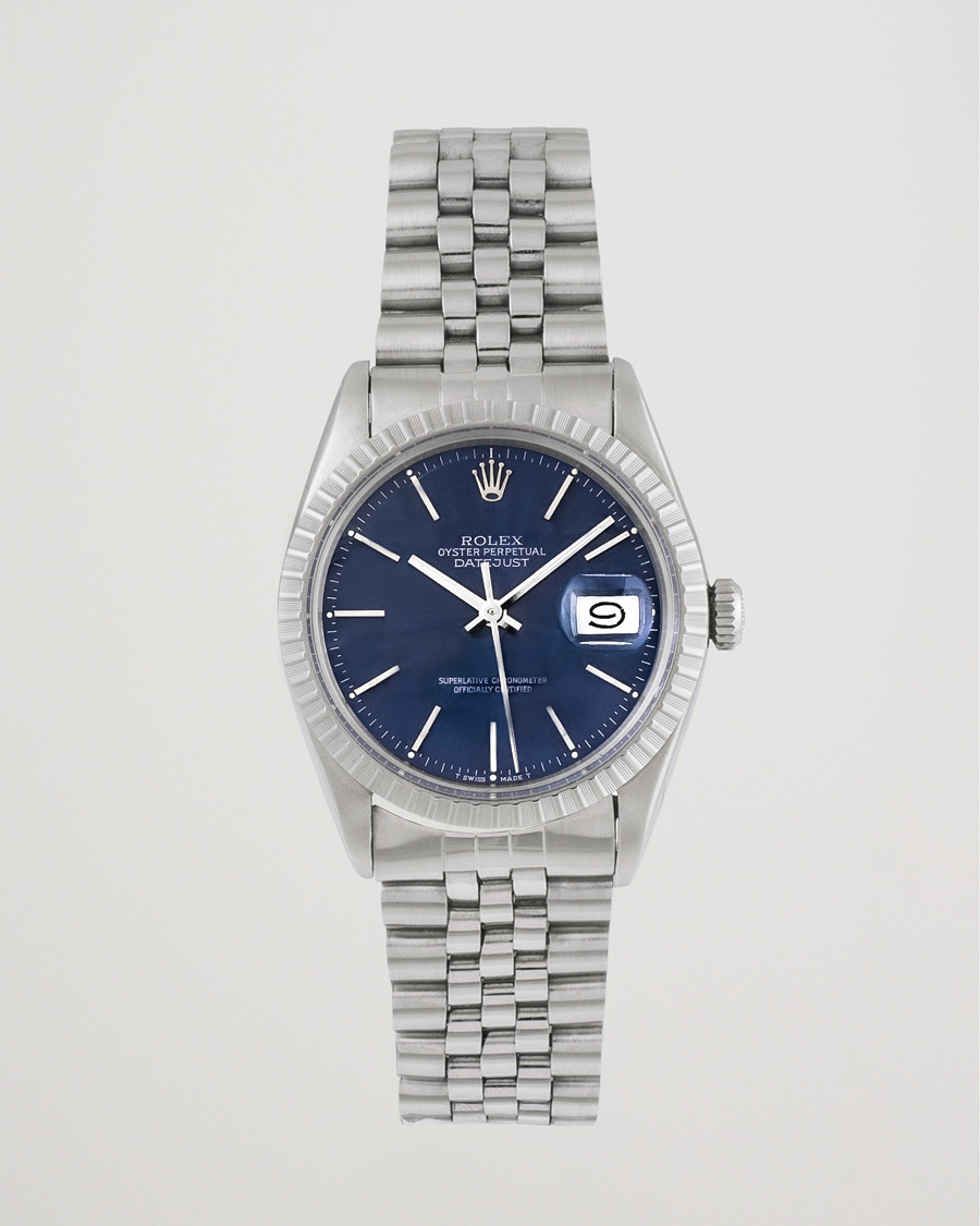 Heren | Rolex Pre-Owned Datejust 16030 Oyster Perpetual Blue Silver | Rolex Pre-Owned | Datejust 16030 Oyster Perpetual Blue Silver