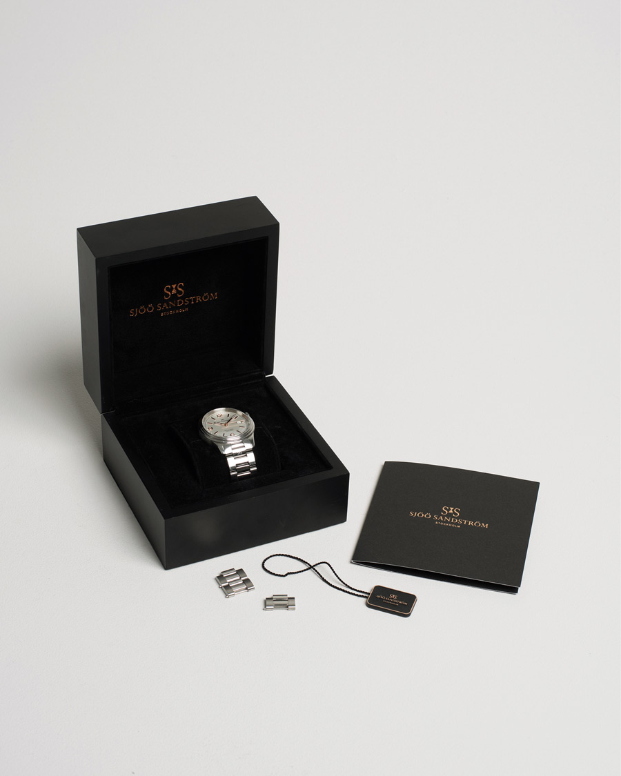 Heren | Sjöö Sandström Pre-Owned Royal Steel Classic 41mm Silver | Sjöö Sandström Pre-Owned | Royal Steel Classic 41mm Silver