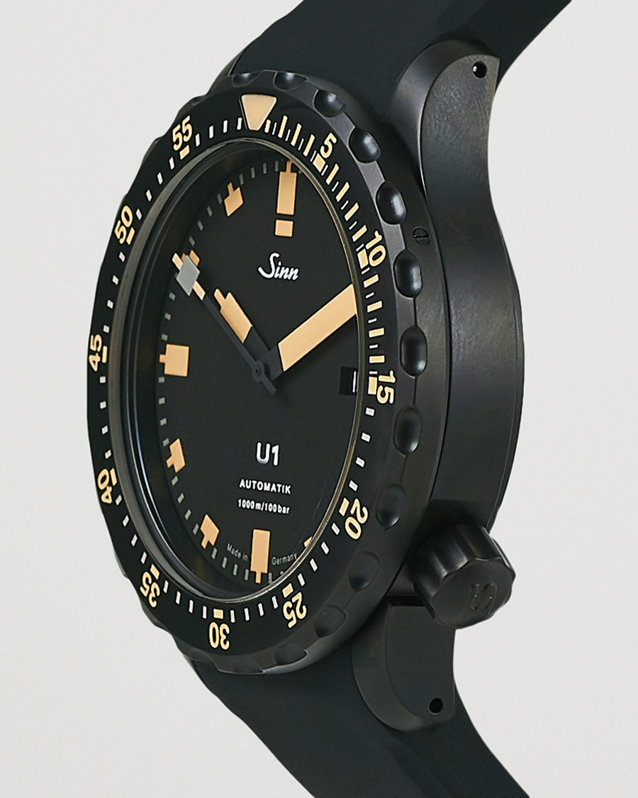 Homme | Sinn Pre-Owned U1 Black Hard Coating Diving Watch Silver | Sinn Pre-Owned | U1 Black Hard Coating Diving Watch Silver