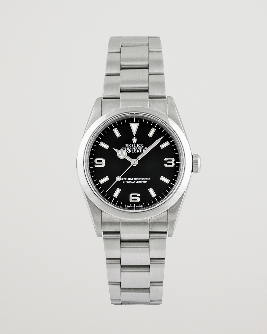 Homme | Rolex Pre-Owned Explorer 114270 Oyster Perpetual Silver | Rolex Pre-Owned | Explorer 114270 Oyster Perpetual Silver