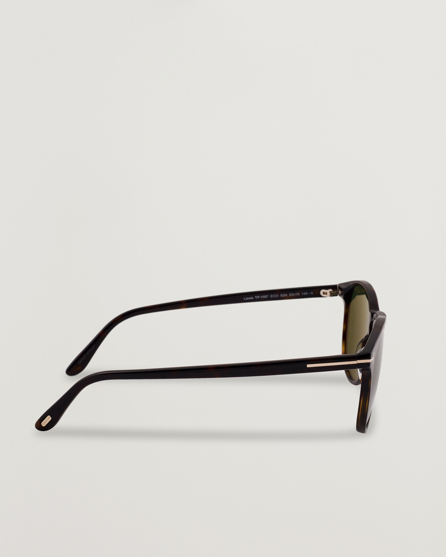 Homme | Lunettes De Soleil | Tom Ford | Lewis FT1097 Sunglasses Dark Havana/Green