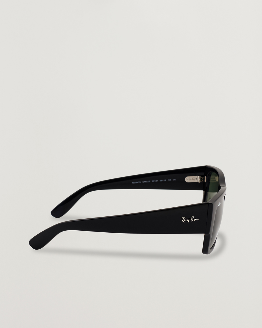 Heren | Zonnebrillen | Ray-Ban | Carlos Sunglasses Black/Crystal Green