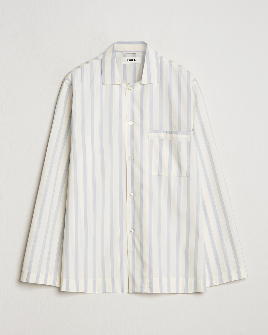 Homme | Peignoirs Et Pyjamas | Tekla | Poplin Pyjama Shirt Needle Stripes