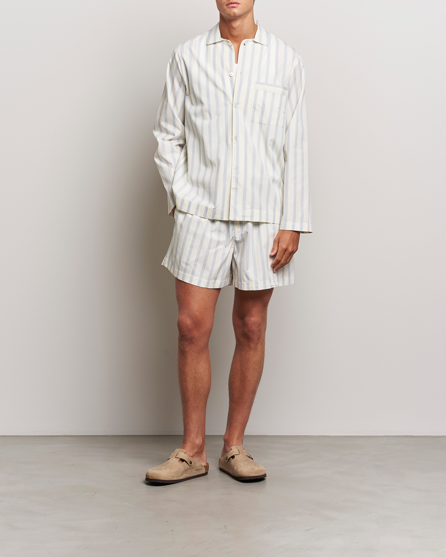 Homme | Peignoirs Et Pyjamas | Tekla | Poplin Pyjama Shirt Needle Stripes