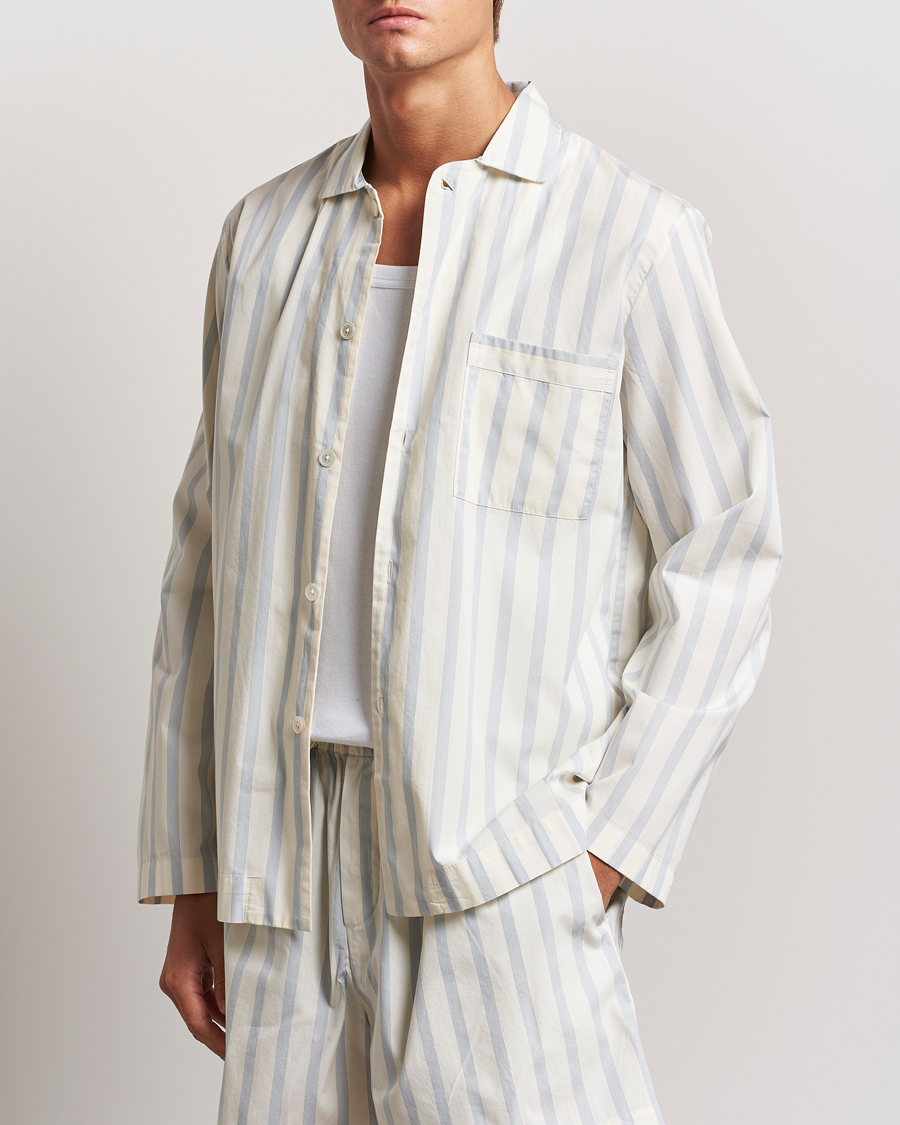 Homme | Peignoirs Et Pyjamas | Tekla | Poplin Pyjama Shirt Needle Stripes