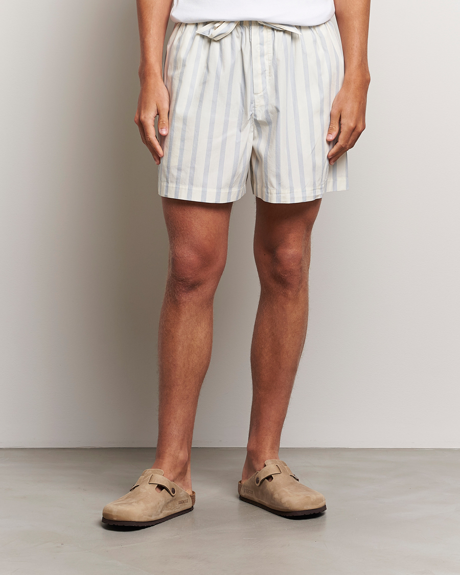 Heren | Pyjama's en gewaden | Tekla | Poplin Pyjama Shorts Needle Stripes