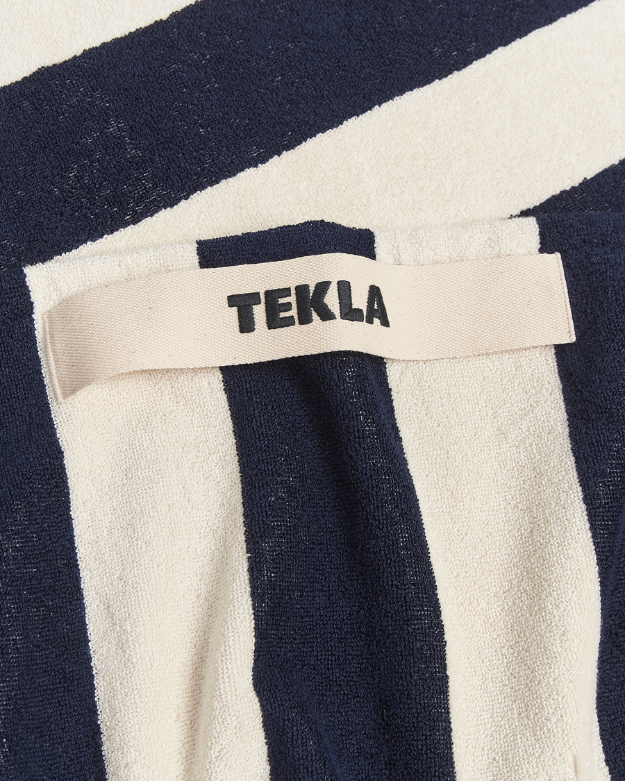 Heren | Tekla Organic Terry Beach Towel Navy Stripes | Tekla | Organic Terry Beach Towel Navy Stripes