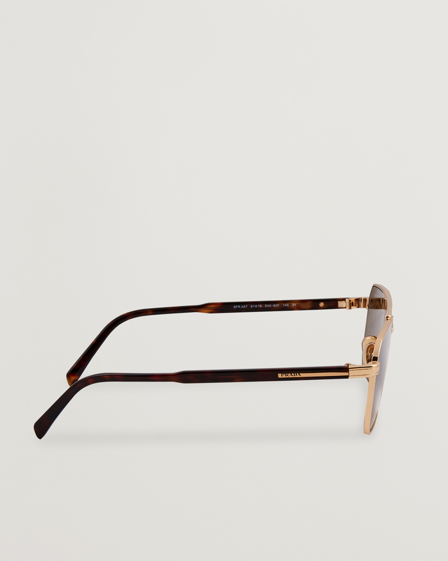 Homme | Lunettes De Soleil | Prada Eyewear | Prada 0PR A57S Metal Sunglasses Gold