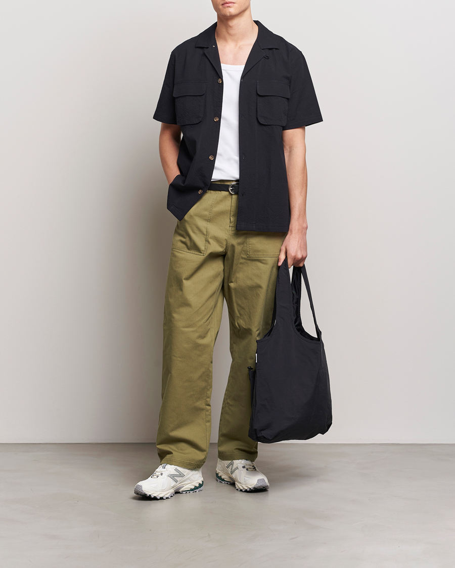 Homme | Chemises | LES DEUX | Osmund Seersucker Shirt Black