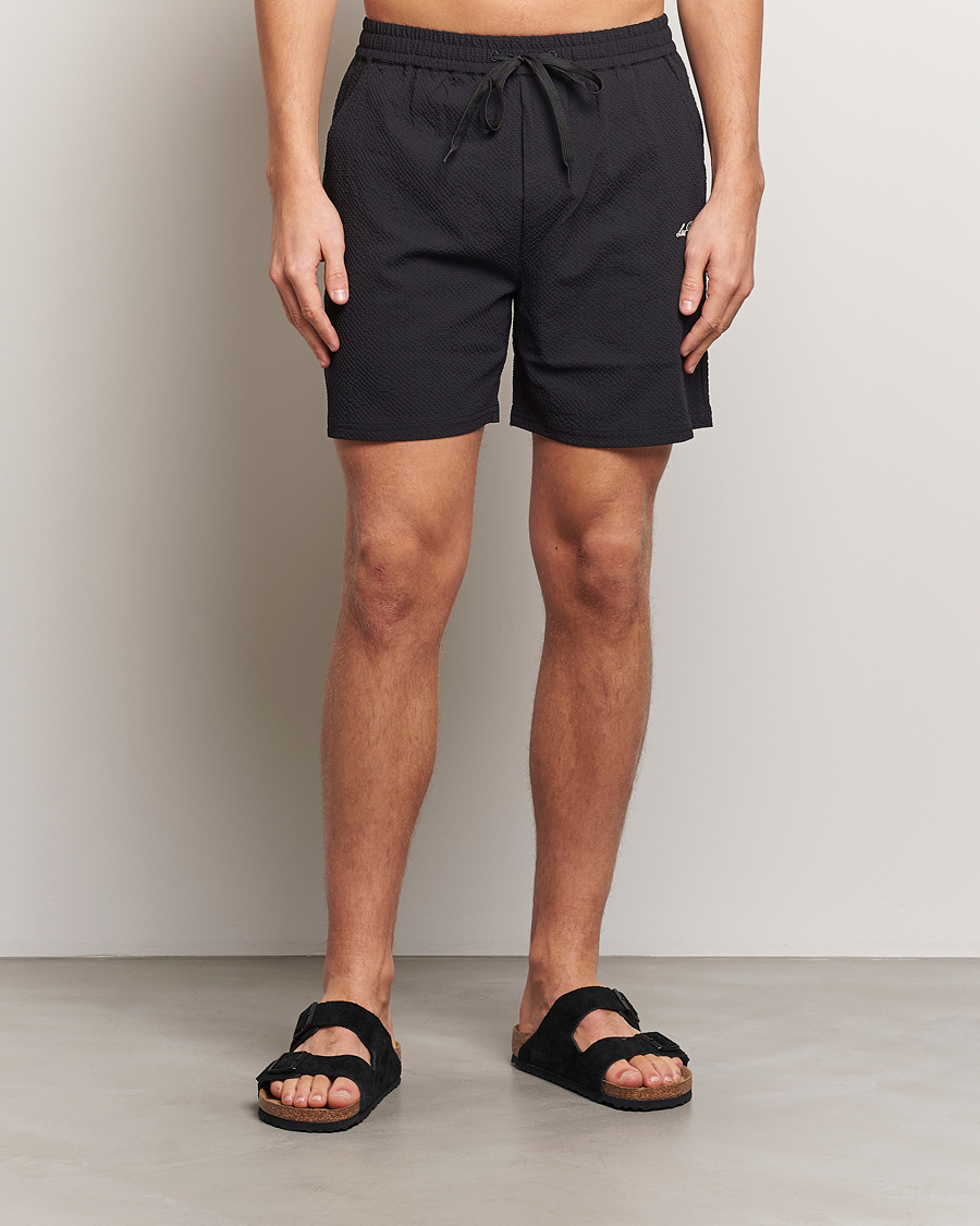 Heren | Zwembroek | LES DEUX | Stan Seersucker Swim Shorts Black