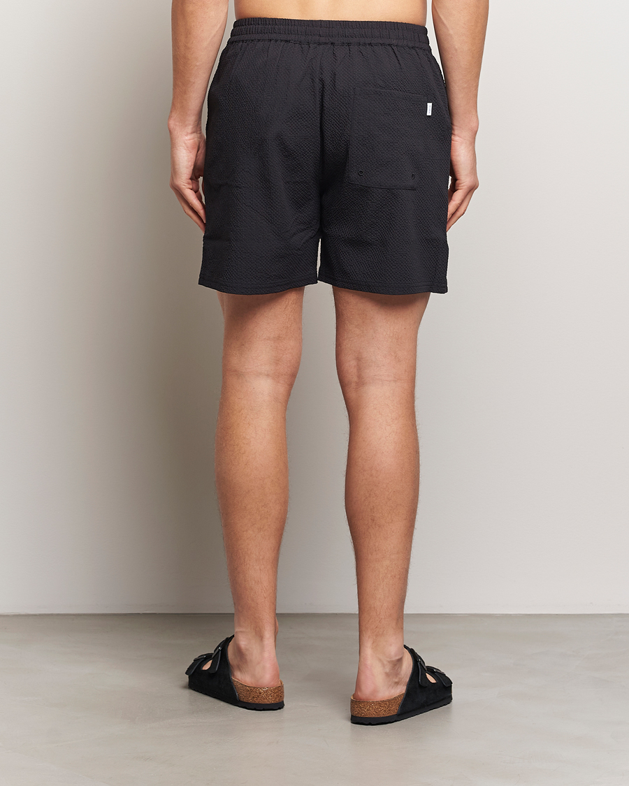 Heren | Zwembroek | LES DEUX | Stan Seersucker Swim Shorts Black