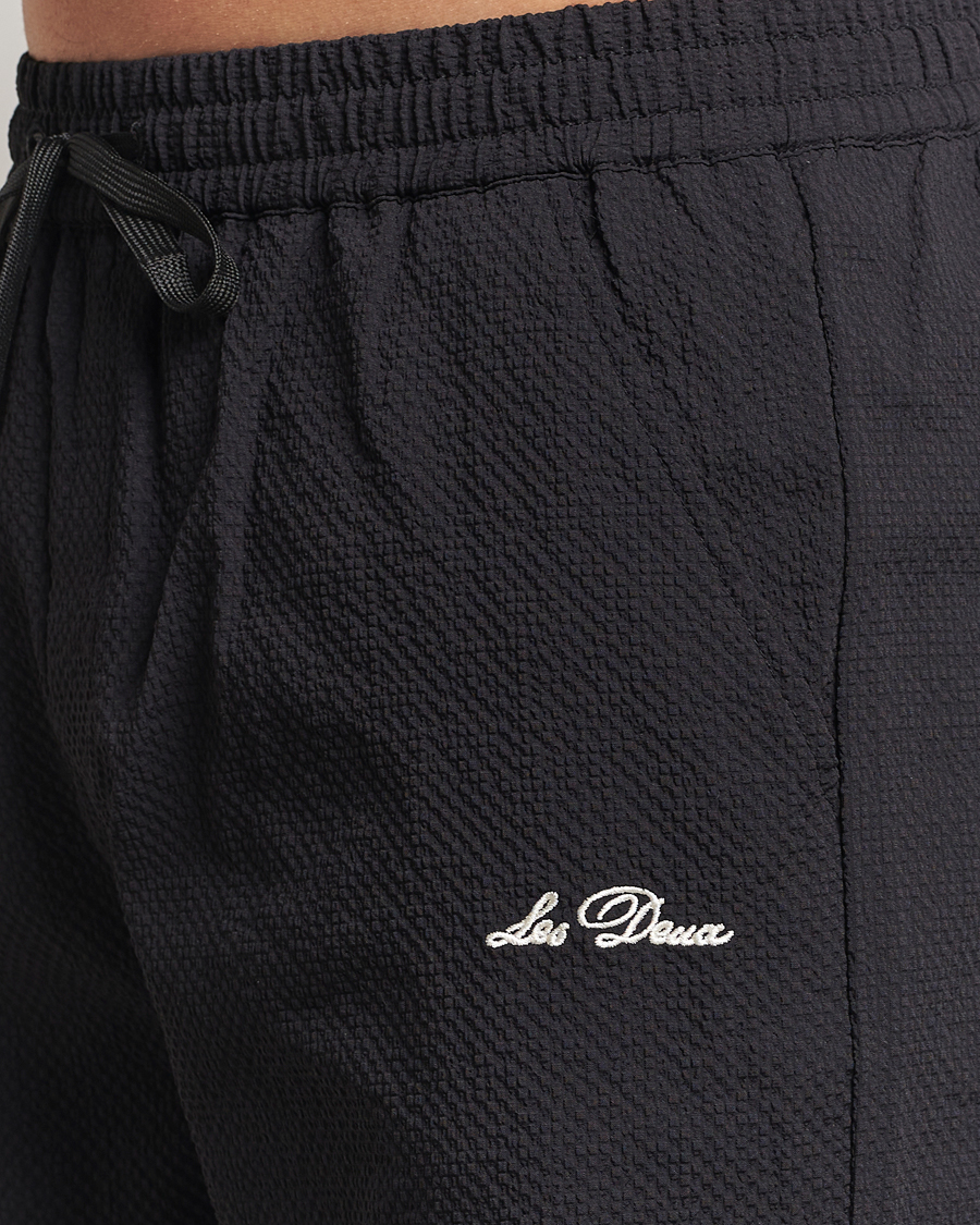 Heren | Zwembroek | LES DEUX | Stan Seersucker Swim Shorts Black