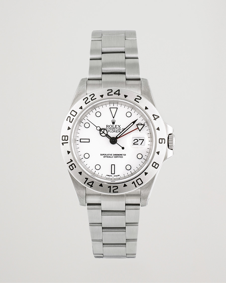 Heren | Rolex Pre-Owned Explorer II 16570 Steel White Silver | Rolex Pre-Owned | Explorer II 16570 Steel White Silver