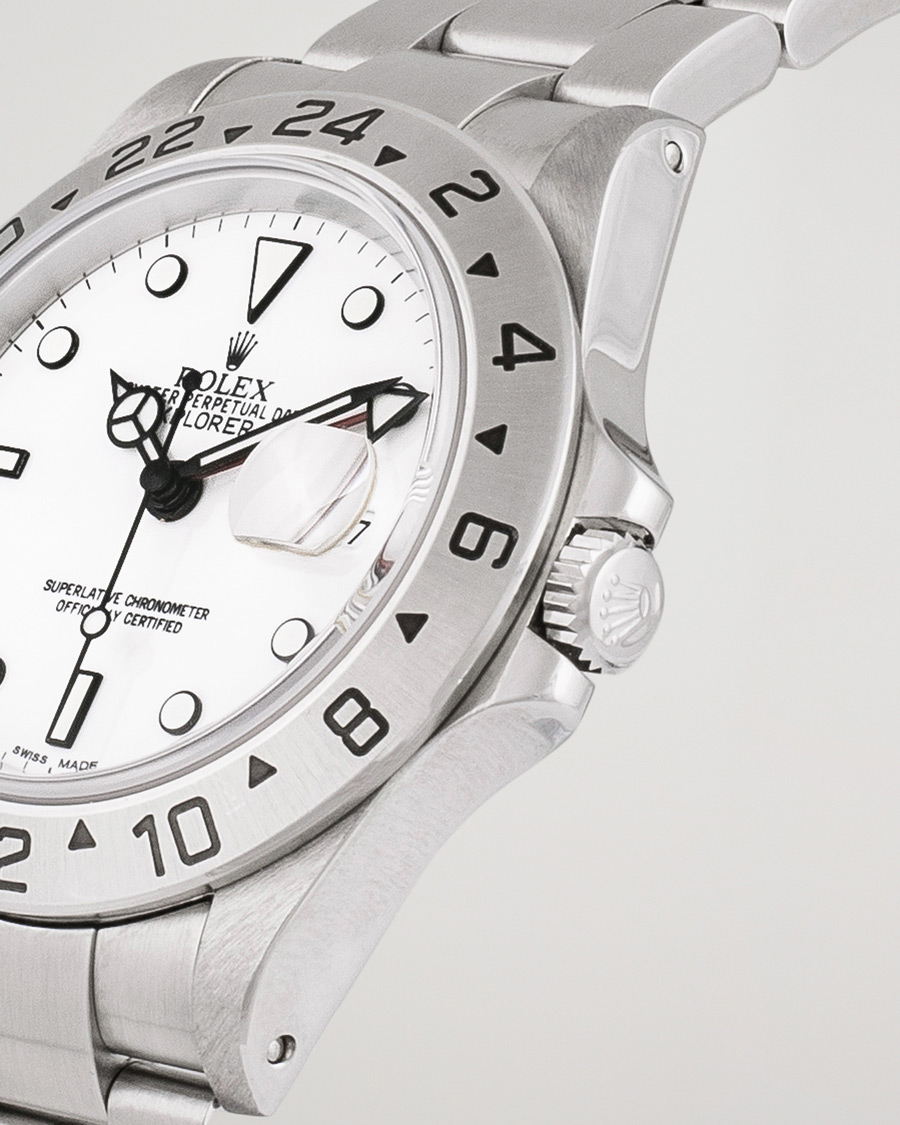 Heren | Rolex Pre-Owned Explorer II 16570 Steel White Silver | Rolex Pre-Owned | Explorer II 16570 Steel White Silver