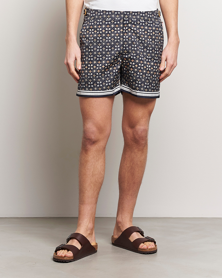 Homme | Maillots De Bain | Orlebar Brown | Bulldog Fiore Printed Swim Shorts Night Iris