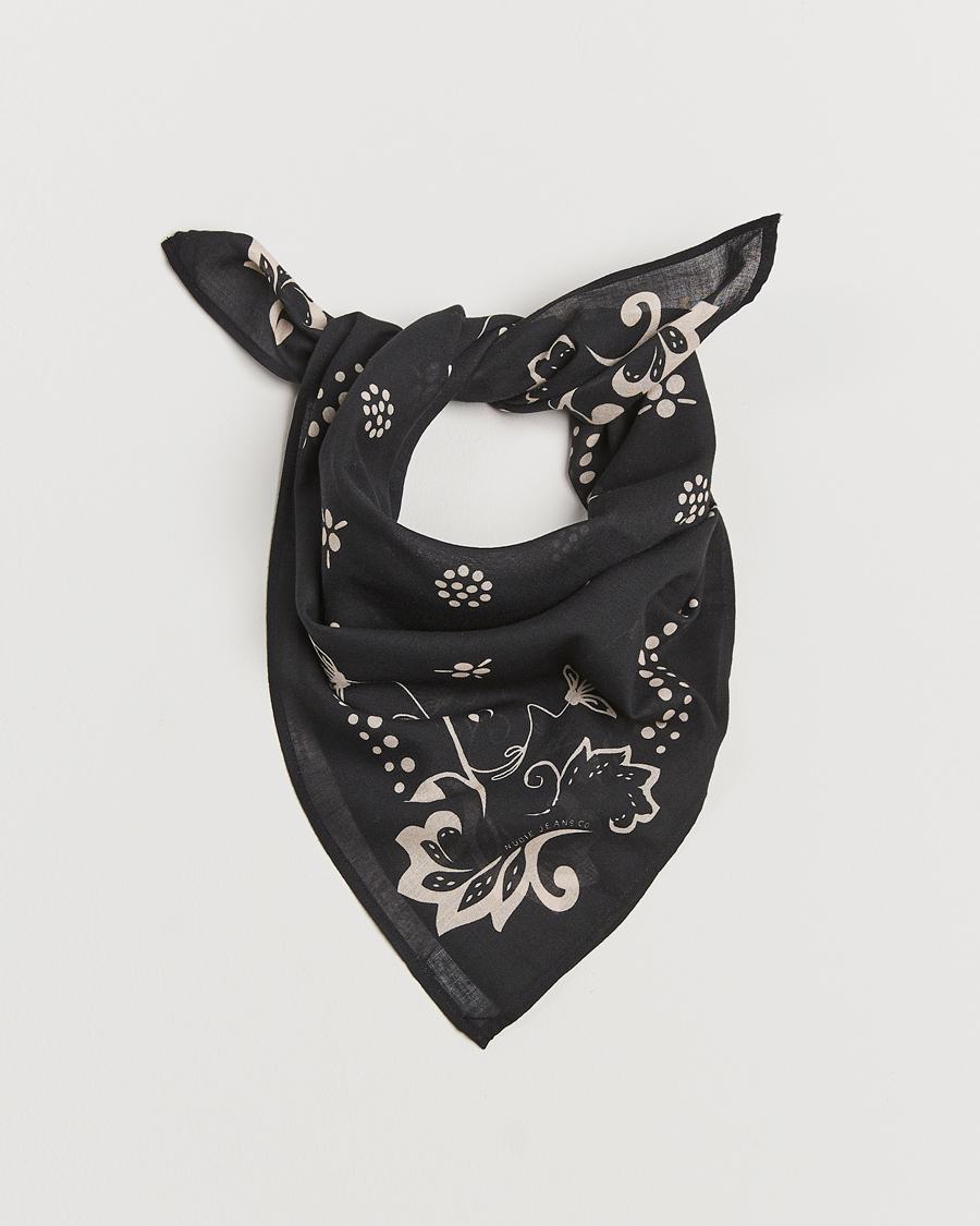 Homme | Nudie Jeans Ingrid Ornament Bandana Black | Nudie Jeans | Ingrid Ornament Bandana Black