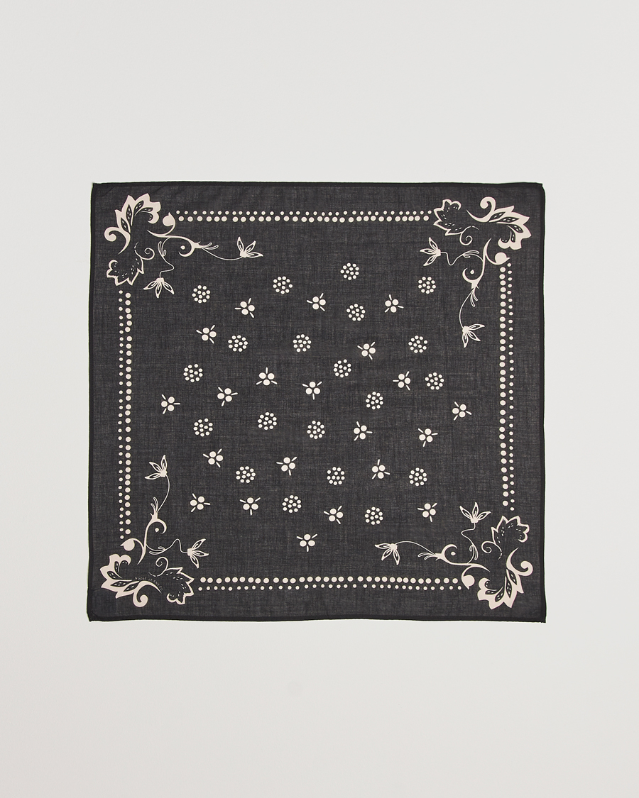 Homme | Nudie Jeans Ingrid Ornament Bandana Black | Nudie Jeans | Ingrid Ornament Bandana Black