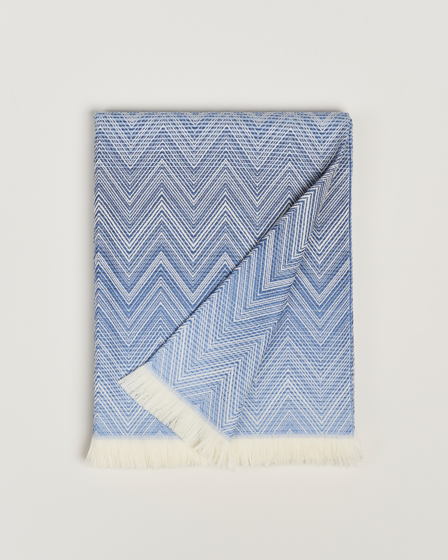 Homme | Missoni Home Timmy Wool Throw 130x190cm Blue | Missoni Home | Timmy Wool Throw 130x190cm Blue