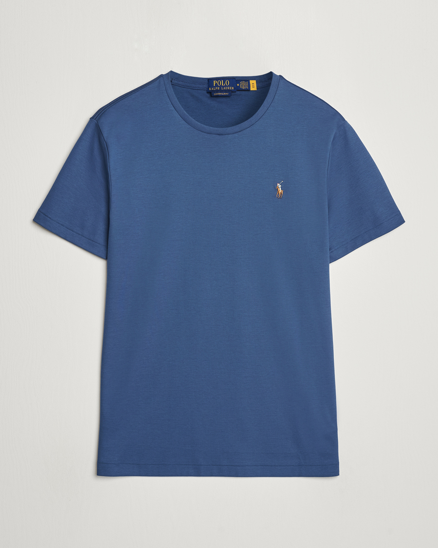 Heren | T-shirts | Polo Ralph Lauren | Luxury Pima Cotton Crew Neck T-Shirt Clancy Blue
