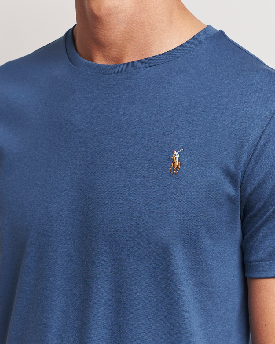 Heren | T-shirts | Polo Ralph Lauren | Luxury Pima Cotton Crew Neck T-Shirt Clancy Blue
