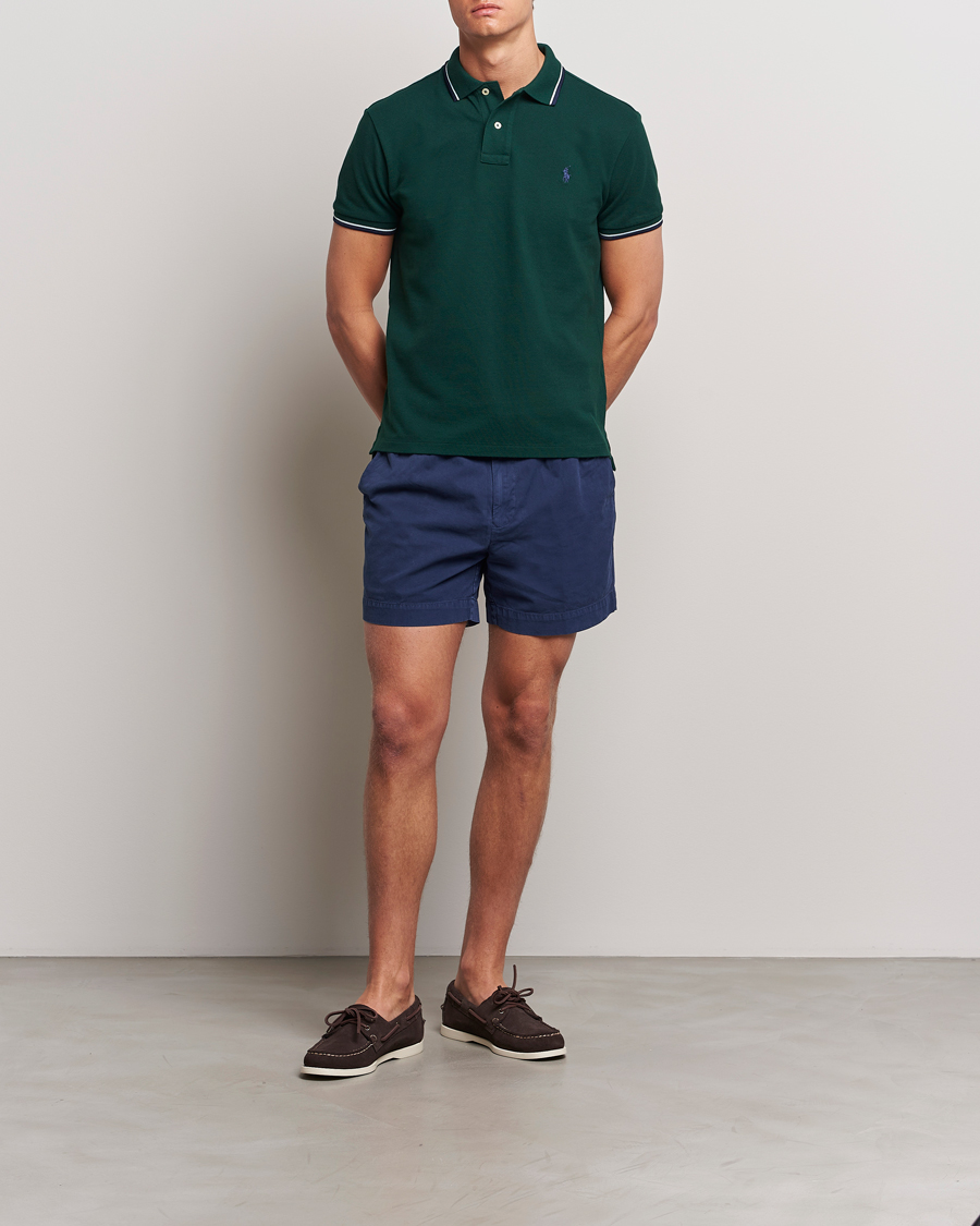 Homme | Polos | Polo Ralph Lauren | Custom Slim Fit Tipped Polo Moss Agate