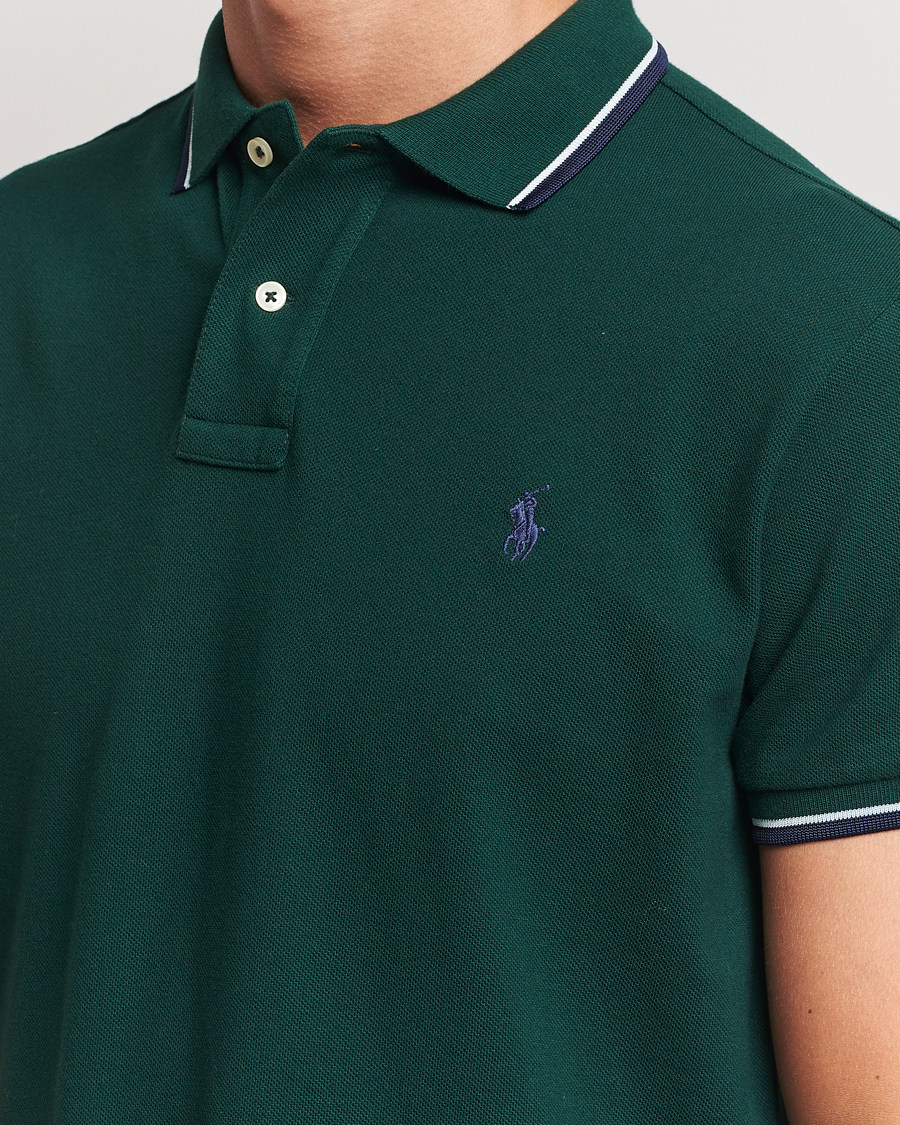 Homme | Polos | Polo Ralph Lauren | Custom Slim Fit Tipped Polo Moss Agate