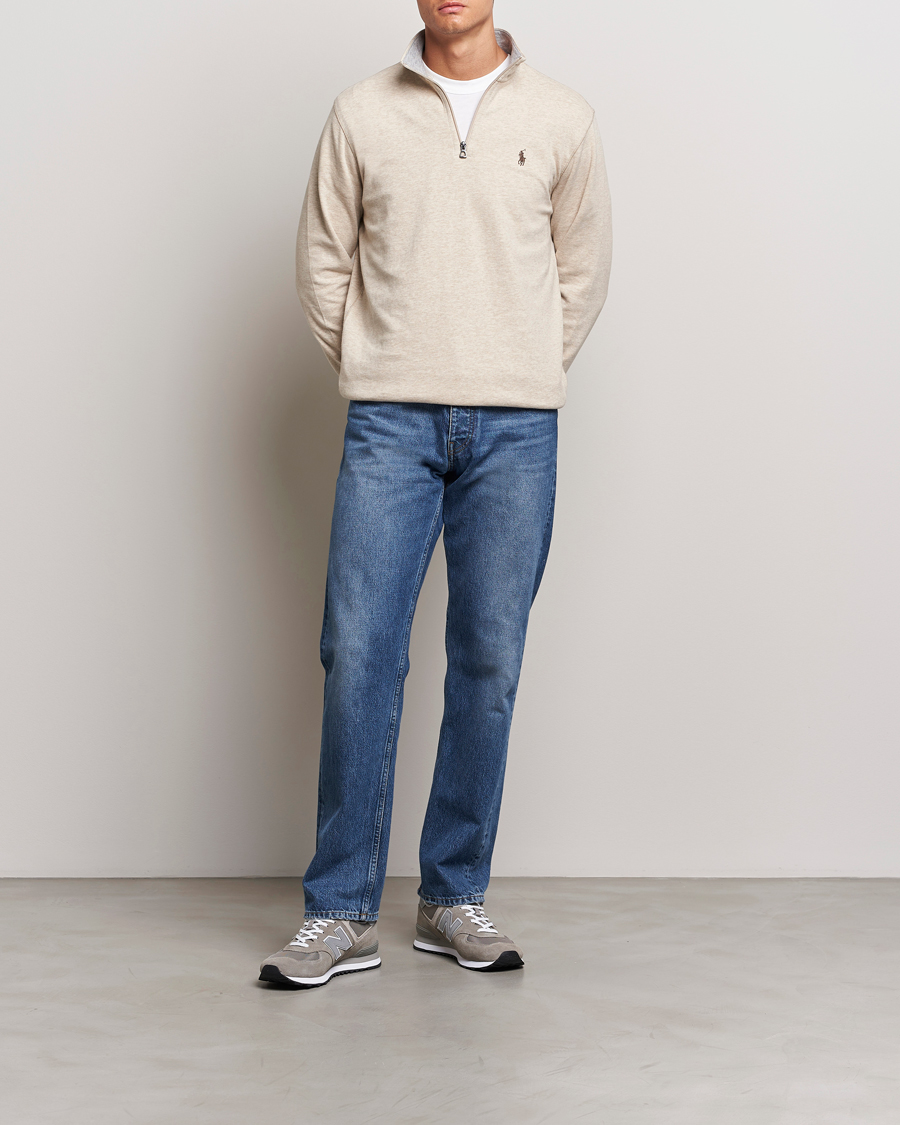 Heren | Truien | Polo Ralph Lauren | Tech Double Knit Half Zip Expedition Dune Heather
