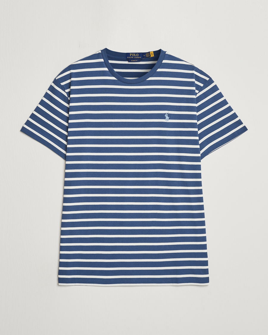 Homme | T-shirts | Polo Ralph Lauren | Striped Crew Neck T-Shirt Clancy Blue/Nevis