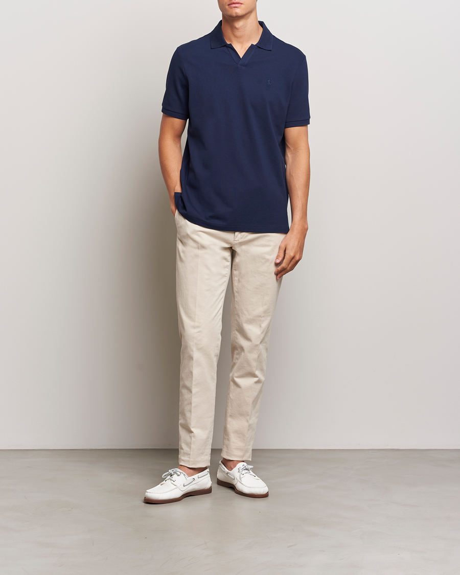 Heren | Polo's | Polo Ralph Lauren | Classic Fit Open Collar Polo Refined Navy