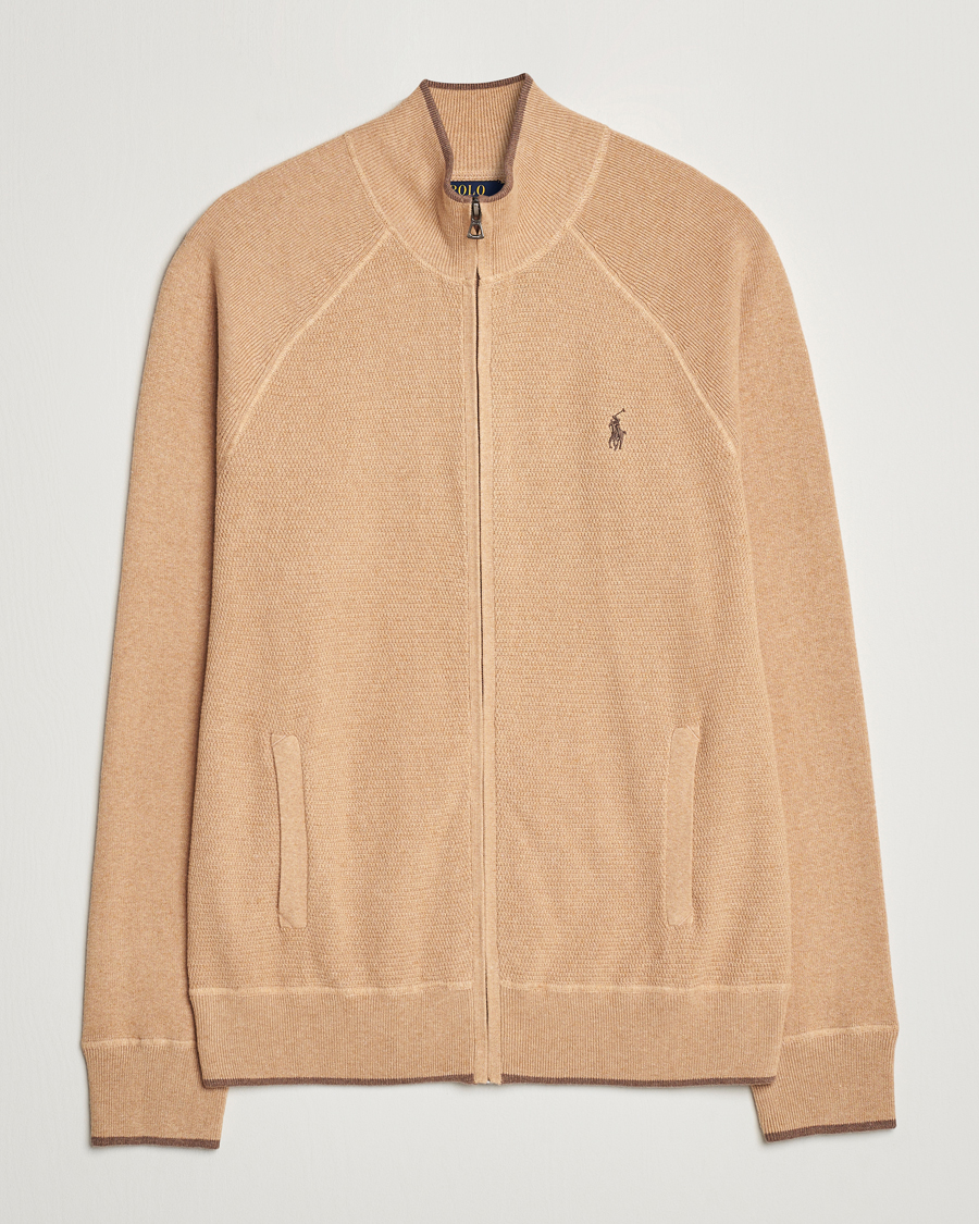 Homme | Pulls Et Tricots | Polo Ralph Lauren | Textured Full Zip Camel Melange