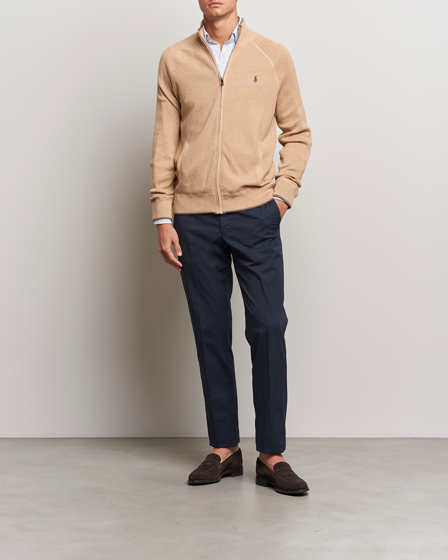 Homme | Pulls Et Tricots | Polo Ralph Lauren | Textured Full Zip Camel Melange