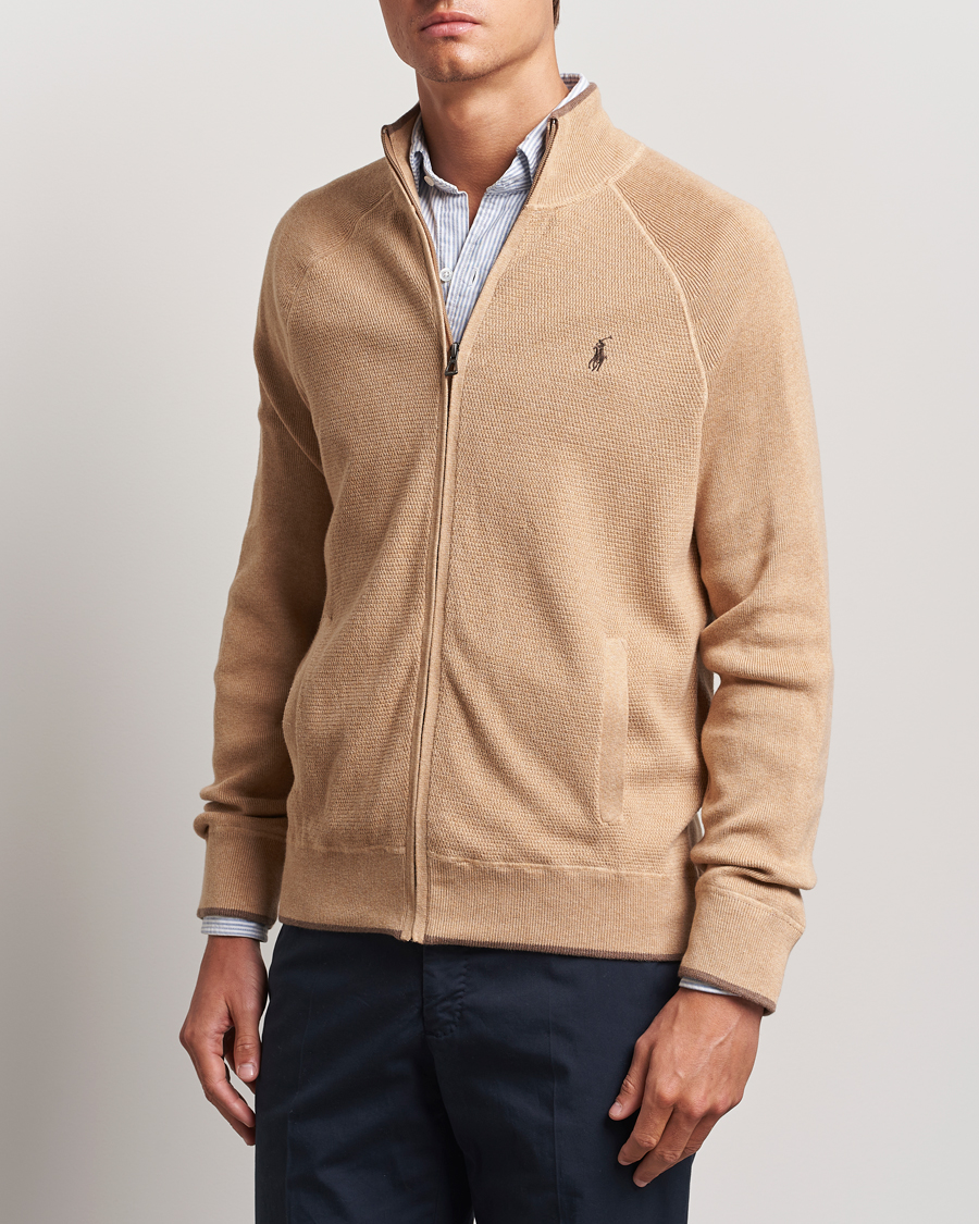 Homme | Pulls Et Tricots | Polo Ralph Lauren | Textured Full Zip Camel Melange