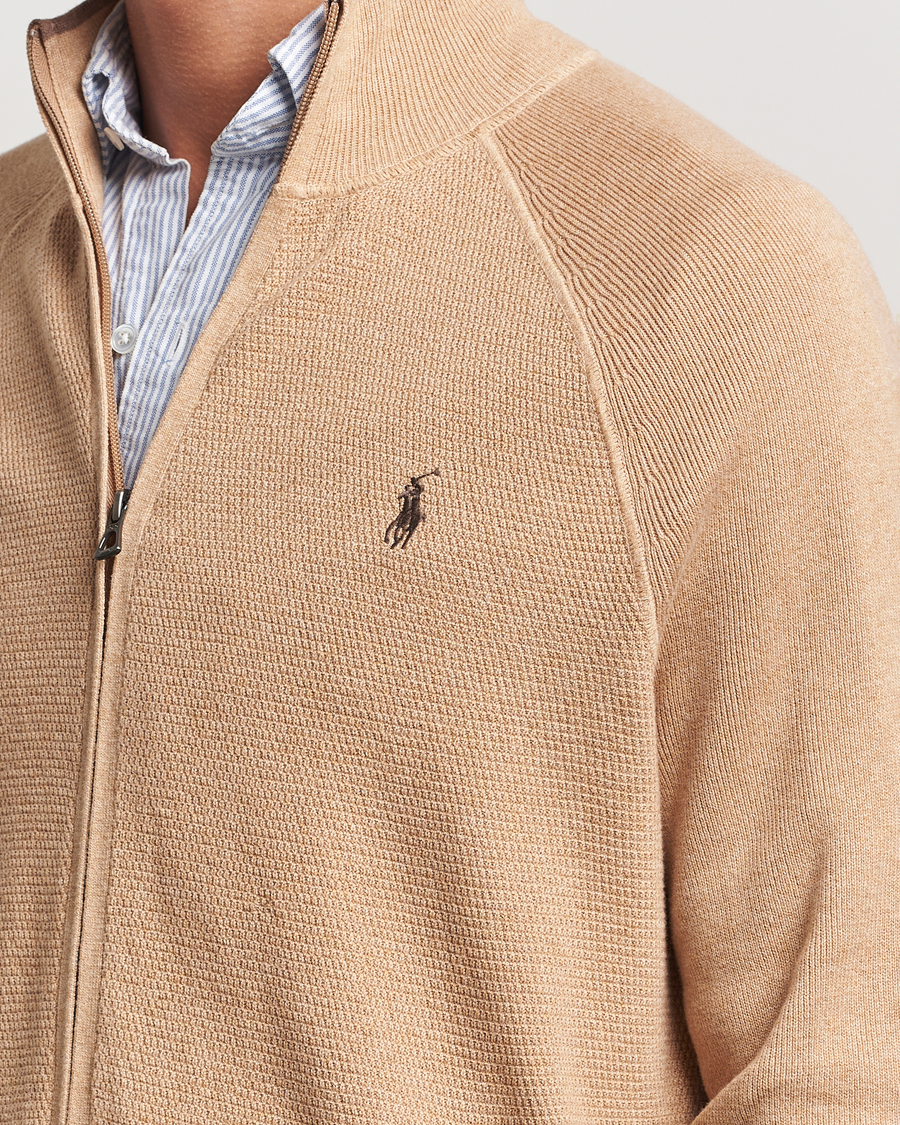 Homme | Pulls Et Tricots | Polo Ralph Lauren | Textured Full Zip Camel Melange