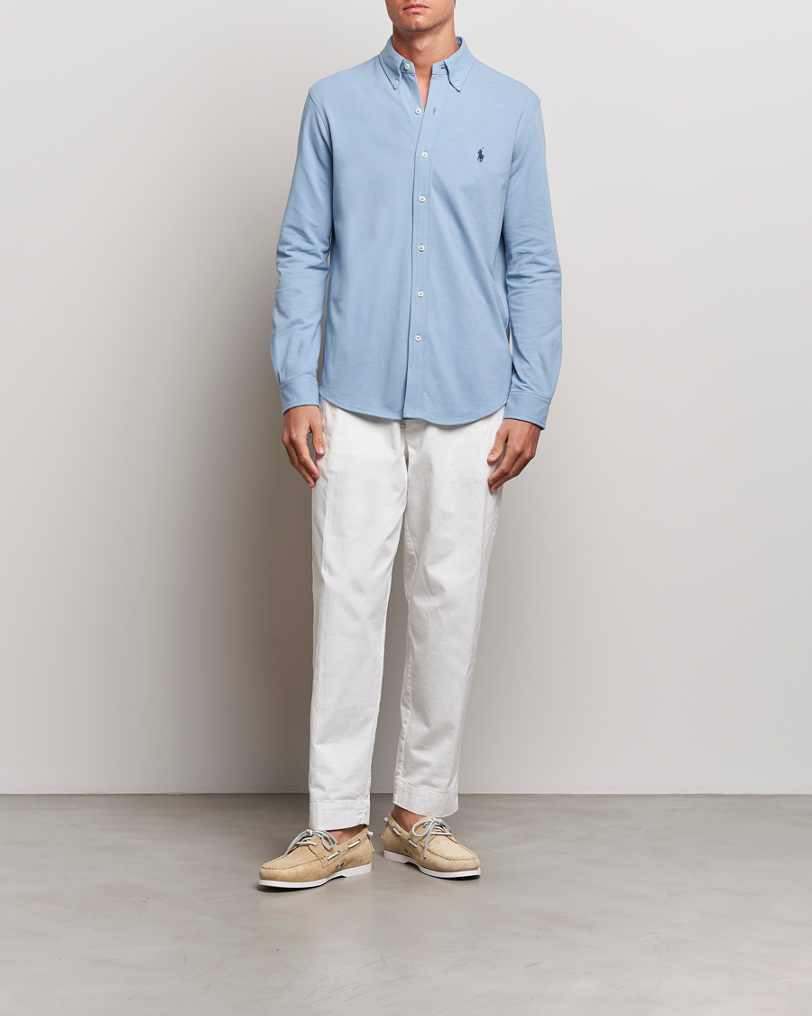Heren | Overhemden | Polo Ralph Lauren | Featherweight Mesh Shirt Vessel Blue