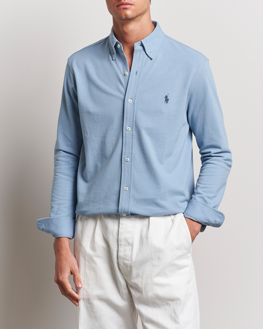 Heren | Overhemden | Polo Ralph Lauren | Featherweight Mesh Shirt Vessel Blue