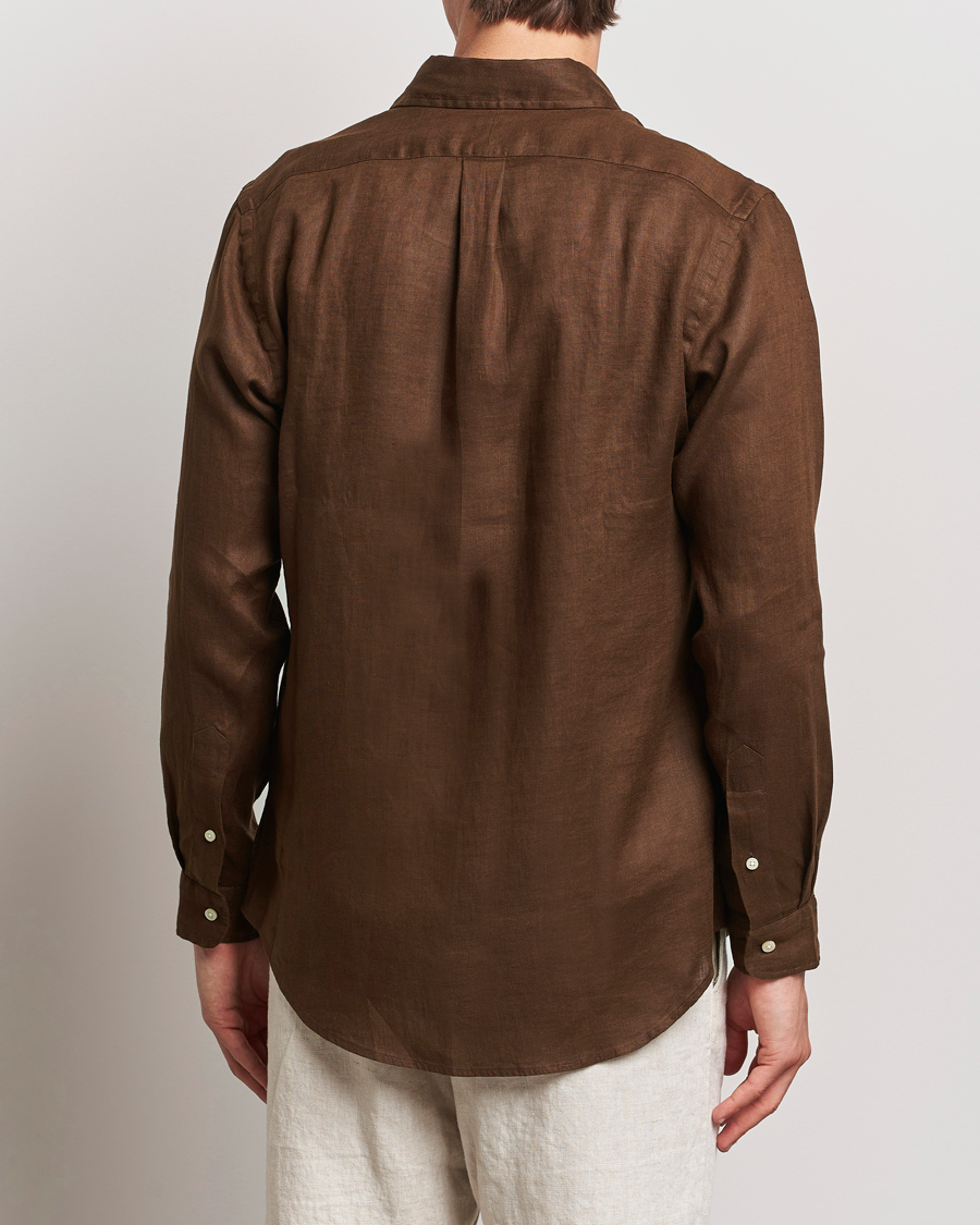 Homme | Chemises | Polo Ralph Lauren | Custom Fit Linen Button Down Chocolate Mousse