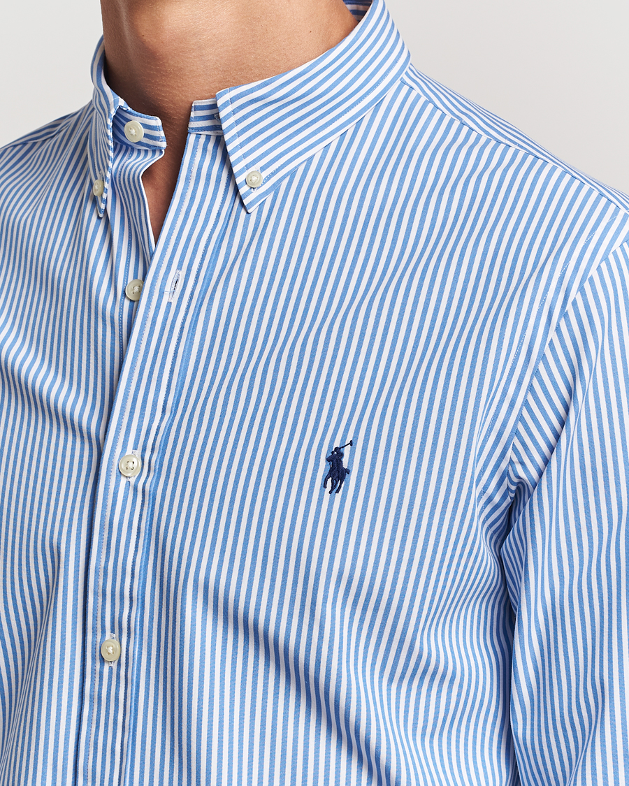 Heren | Overhemden | Polo Ralph Lauren | Slim Fit Striped Poplin Shirt Light Blue/White