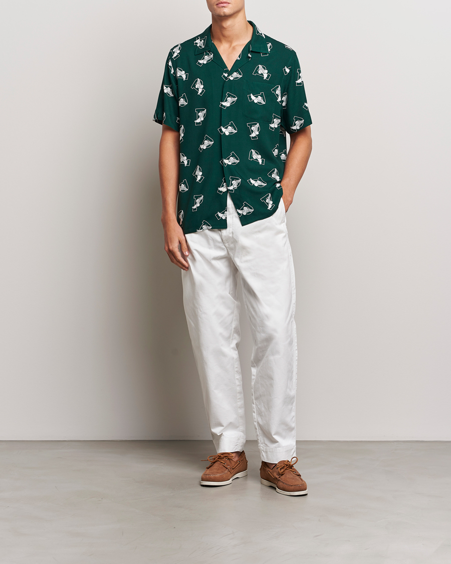 Homme | Chemises | Polo Ralph Lauren | Printed P Wing Short Sleeve Shirt Toss Green