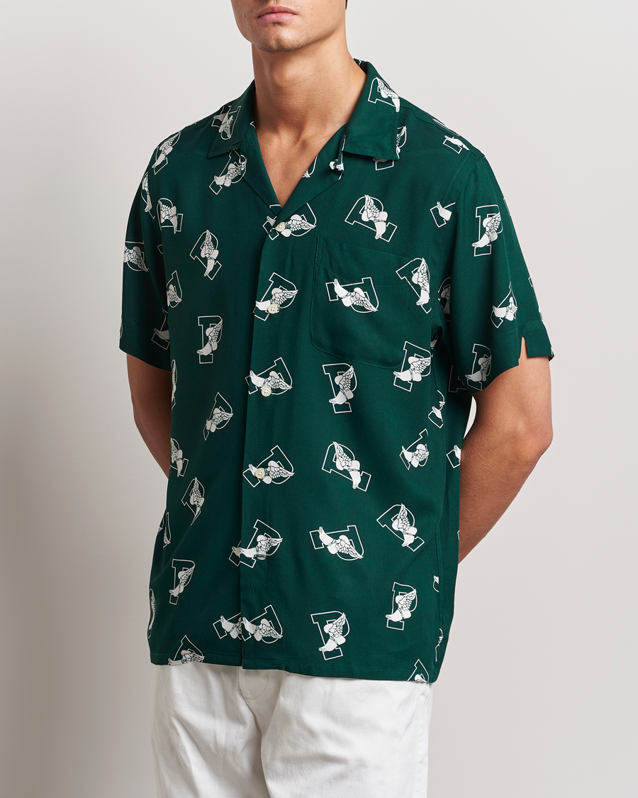 Homme | Chemises | Polo Ralph Lauren | Printed P Wing Short Sleeve Shirt Toss Green